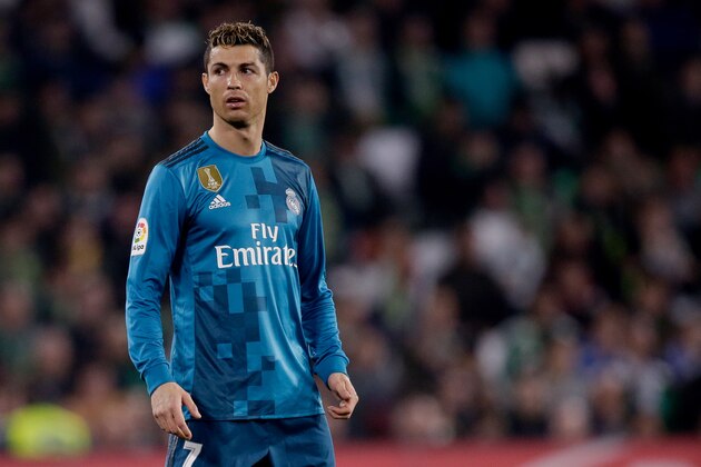 SEVILLA, SPAIN - FEBRUARY 18: Cristiano Ronaldo of Real Madrid during the La Liga Santander  match between Real Betis Sevilla v Real Madrid at the Estadio Benito Villamarin on February 18, 2018 in Sevilla Spain (Photo by Jeroen Meuwsen/Soccrates/Getty Images)