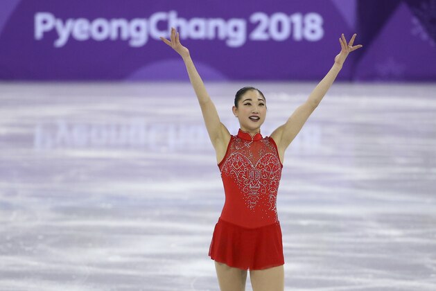 GANGNEUNG, SOUTH KOREA - FEBRUARY 12: Mirai Nagasu of USA competes in the Ladies Free Skating during the Figure Skating Team Event on day three of the PyeongChang 2018 Winter Olympic Games at Gangneung Ice Arena on February 12, 2018 in Gangneung, South Korea. (Photo by Jean Catuffe/Getty Images)