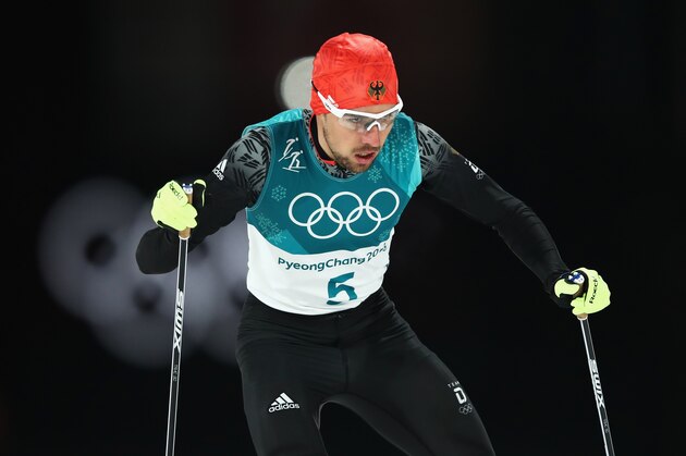 PYEONGCHANG-GUN, SOUTH KOREA - FEBRUARY 20:  Johannes Rydzek of Germany competes during the Nordic Combined Individual Gundersen 10km Cross-Country on day eleven of the PyeongChang 2018 Winter Olympic Games at Alpensia Cross-Country Skiing Centre on February 20, 2018 in Pyeongchang-gun, South Korea.  (Photo by Clive Mason/Getty Images)