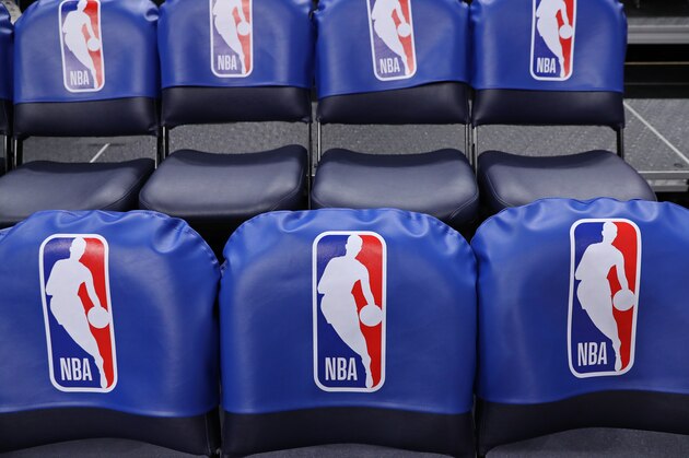 MINNEAPOLIS, MN -  JANUARY 10: A generic basketball photo the NBA logo on seats in the arena before the Oklahoma City Thunder game against the Minnesota Timberwolves on January 10, 2018 at Target Center in Minneapolis, Minnesota. NOTE TO USER: User expressly acknowledges and agrees that, by downloading and or using this Photograph, user is consenting to the terms and conditions of the Getty Images License Agreement. Mandatory Copyright Notice: Copyright 2018 NBAE (Photo by Jordan Johnson/NBAE via Getty Images)
