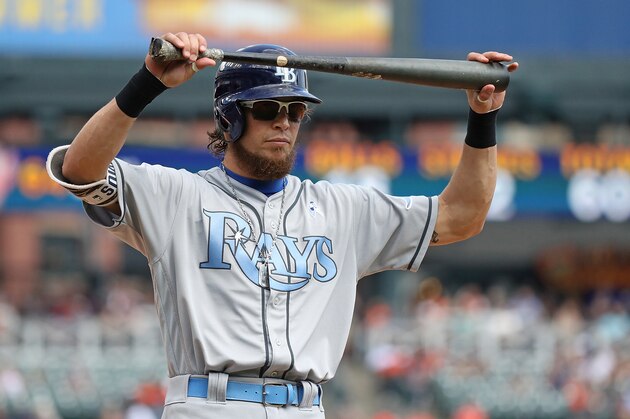 DETROIT, MI - JUNE 18: Colby Rasmus #28 of the Tampa Bay Rays gets ready to bat during the third inning of the game against the Detroit Tigers on June 18, 2017 at Comerica Park in Detroit, Michigan. Tampa Bay defeated Detroit 9-1. (Photo by Leon Halip/Getty Images)