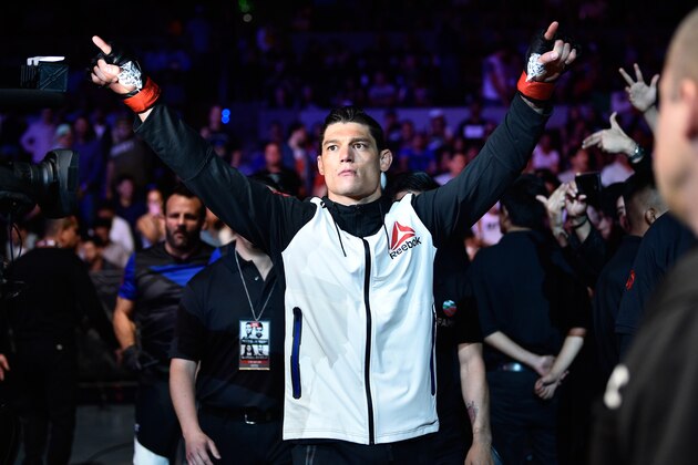 MEXICO CITY, MEXICO - AUGUST 05:  Alan Jouban prepares to enter the Octagon before facing Niko Price in their welterweight bout during the UFC Fight Night event at Arena Ciudad de Mexico on August 5, 2017 in Mexico City, Mexico. (Photo by Jeff Bottari/Zuffa LLC/Zuffa LLC via Getty Images)
