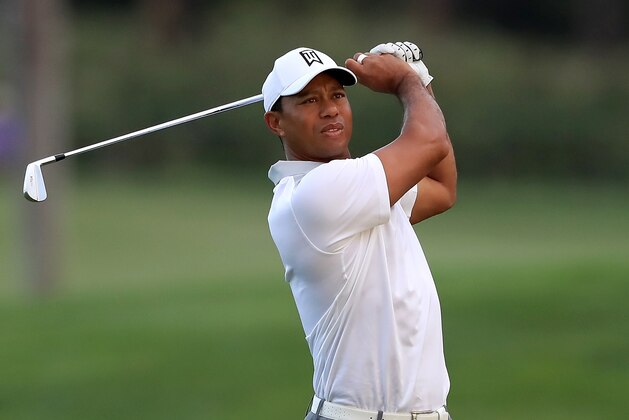 PALM BEACH GARDENS, FL - FEBRUARY 21:  Tiger Woods plays a shot during the pro-am round prior to the Honda Classic at PGA National Resort and Spa on February 21, 2018 in Palm Beach Gardens, Florida.  (Photo by Sam Greenwood/Getty Images)