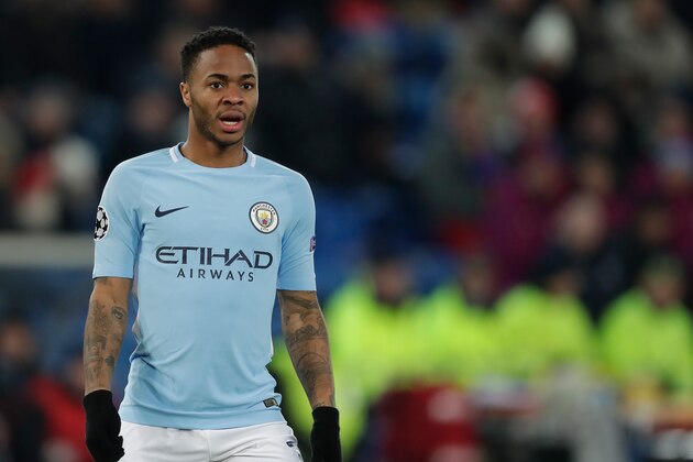 BASEL, SWITZERLAND - FEBRUARY 13: Raheem Sterling of Manchester City during the UEFA Champions League  match between Fc Basel v Manchester City at the St. Jakob-Park on February 13, 2018 in Basel Switzerland (Photo by Laurens Lindhout/Soccrates/Getty Images)