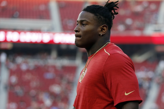 San Francisco 49ers linebacker Reuben Foster during the first half of a preseason NFL football game against the Los Angeles Chargers Thursday, Aug. 31, 2017, in Santa Clara, Calif. (AP Photo/D. Ross Cameron)