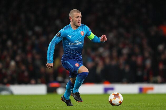 LONDON, ENGLAND - FEBRUARY 22: Jack Wilshere of Arsenal during UEFA Europa League Round of 32 match between Arsenal and Ostersunds FK at the Emirates Stadium on February 22, 2018 in London, United Kingdom. (Photo by Matthew Ashton - AMA/Getty Images)