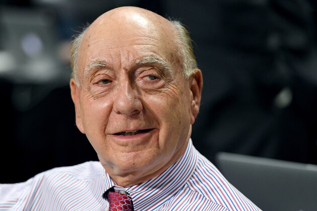 LAS VEGAS, NV - MARCH 06:  Sportscaster Dick Vitale broadcasts before a semifinal game of the West Coast Conference Basketball Tournament between the Santa Clara Broncos and the Gonzaga Bulldogs at the Orleans Arena on March 6, 2017 in Las Vegas, Nevada. Gonzaga won 77-68.  (Photo by Ethan Miller/Getty Images)