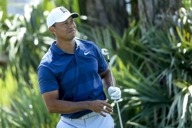 PALM BEACH GARDENS, FL - FEBRUARY 24: Tiger Woods follows his shot on the second hole during the third round of the Honda Classic at PGA National Resort and Spa on February 24, 2018 in Palm Beach Gardens, Florida. (Photo by Sam Greenwood/Getty Images)
