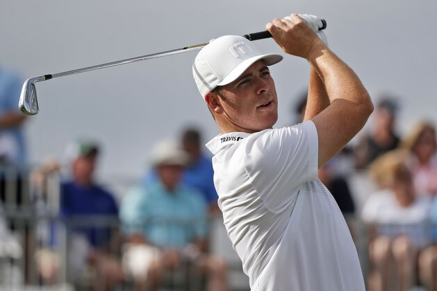 Luke List watches his shot from the 17th tee during the first round of the Honda Classic golf tournament Thursday, Feb. 22, 2018, in Palm Beach Gardens, Fla. (AP Photo/Wilfredo Lee)