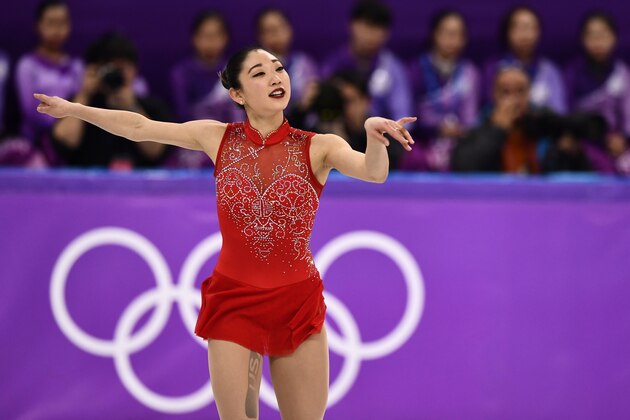 USA's Mirai Nagasu competes in the women's single skating free skating of the figure skating event during the Pyeongchang 2018 Winter Olympic Games at the Gangneung Ice Arena in Gangneung on February 23, 2018. / AFP PHOTO / ARIS MESSINIS        (Photo credit should read ARIS MESSINIS/AFP/Getty Images)