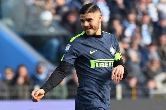 FERRARA, ITALY - JANUARY 28:  Mauro Emanuel Icardi of FC Internazionale looks on during the serie A match between Spal and FC Internazionale at Stadio Paolo Mazza on January 28, 2018 in Ferrara, Italy.  (Photo by Alessandro Sabattini/Getty Images)