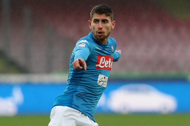 NAPLES, ITALY - FEBRUARY 18:  Jorginho of Napoli  during the serie A match between SSC Napoli and Spal at Stadio San Paolo on February 18, 2018 in Naples, Italy.  (Photo by Maurizio Lagana/Getty Images)