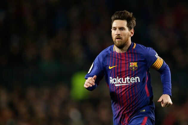 BARCELONA, SPAIN - FEBRUARY 24: Lionel Messi of FC Barcelona  during the La Liga Santander  match between FC Barcelona v Girona at the Camp Nou on February 24, 2018 in Barcelona Spain (Photo by Eric Verhoeven/Soccrates/Getty Images)