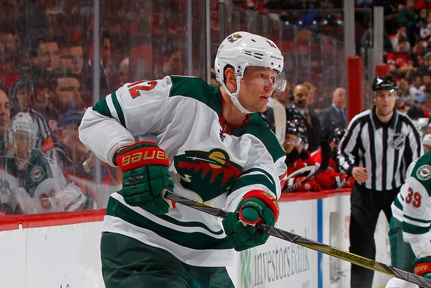 NEWARK, NJ - FEBRUARY 22:  Eric Staal #12 of the Minnesota Wild in action against the New Jersey Devils on February 22, 2018 at Prudential Center in Newark, New Jersey.  (Photo by Jim McIsaac/Getty Images)