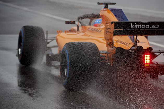 MONTMELO, SPAIN - FEBRUARY 28:  Fernando Alonso of Spain driving the (14) McLaren F1 Team MCL33 Renault in the Pitlane during day three of F1 Winter Testing at Circuit de Catalunya on February 28, 2018 in Montmelo, Spain.  (Photo by Quality Sport Images/Getty Images)