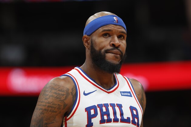 Philadelphia 76ers forward Trevor Booker (35) in the second half of an NBA basketball game Saturday, Dec. 30, 2017, in Denver. Philadelphia won 107-102. (AP Photo/David Zalubowski)