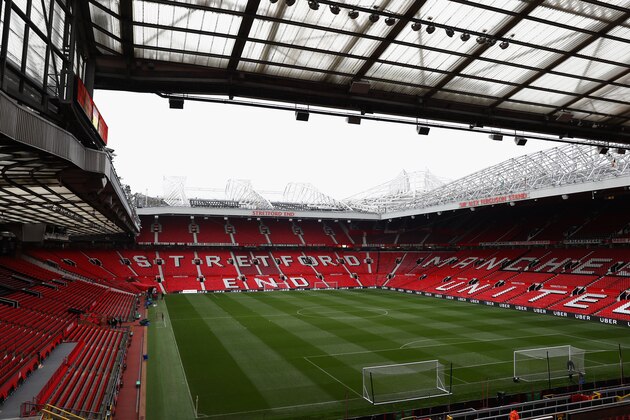 MANCHESTER, ENGLAND - DECEMBER 10:  General view inside the stadium prior to the Premier League match between Manchester United and Manchester City at Old Trafford on December 10, 2017 in Manchester, England.  (Photo by Michael Steele/Getty Images)