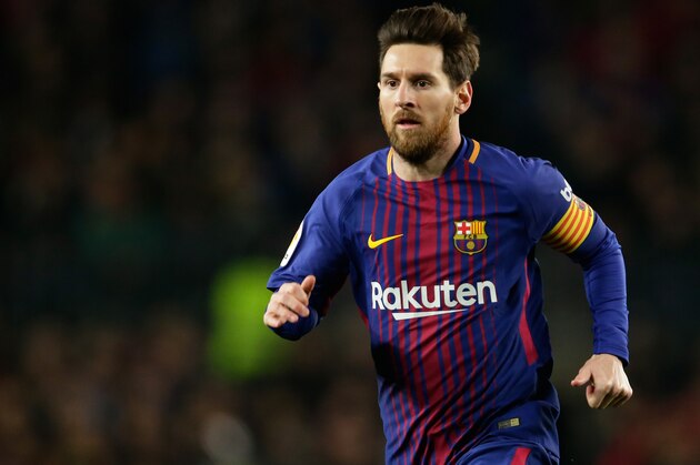 BARCELONA, SPAIN - FEBRUARY 24: Lionel Messi of FC Barcelona  during the La Liga Santander  match between FC Barcelona v Girona at the Camp Nou on February 24, 2018 in Barcelona Spain (Photo by Eric Verhoeven/Soccrates/Getty Images)