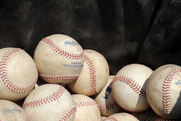 BALTIMORE, MD - JUNE 12:  A bag of baseballs is shown in the dugout during the game between the Tampa Bay Rays and the Baltimore Orioles at Oriole Park at Camden Yards on June 12, 2011 in Baltimore, Maryland.  (Photo by G Fiume/Getty Images)