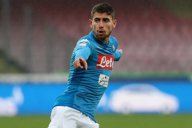 NAPLES, ITALY - FEBRUARY 18:  Jorginho of Napoli  during the serie A match between SSC Napoli and Spal at Stadio San Paolo on February 18, 2018 in Naples, Italy.  (Photo by Maurizio Lagana/Getty Images)