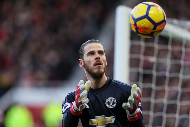 MANCHESTER, ENGLAND - FEBRUARY 25: David de Gea of Manchester United during the Premier League match between Manchester United and Chelsea at Old Trafford on February 25, 2018 in Manchester, England. (Photo by Matthew Ashton - AMA/Getty Images) MANCHESTER, ENGLAND - FEBRUARY 25: David de Gea of Manchester United during the Premier League match between Manchester United and Chelsea at Old Trafford on February 25, 2018 in Manchester, England. (Photo by Matthew Ashton - AMA/Getty Images)