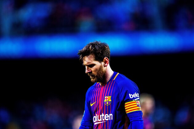 BARCELONA, SPAIN - MARCH 04:  Lionel Messi of Barcelona is pictured during the La Liga match between FC Barcelona and Atletico Madrid at the Camp Nou stadium on March 04, 2018 in Barcelona, Spain.  (Photo by Vladimir Rys Photography via Getty Images)