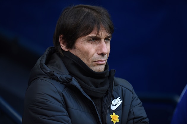 Chelsea's Italian head coach Antonio Conte looks on before the English Premier League football match between Manchester City and Chelsea at the Etihad Stadium in Manchester, north west England on March 4, 2018. / AFP PHOTO / Oli SCARFF / RESTRICTED TO EDITORIAL USE. No use with unauthorized audio, video, data, fixture lists, club/league logos or 'live' services. Online in-match use limited to 75 images, no video emulation. No use in betting, games or single club/league/player publications.  /         (Photo credit should read OLI SCARFF/AFP/Getty Images)