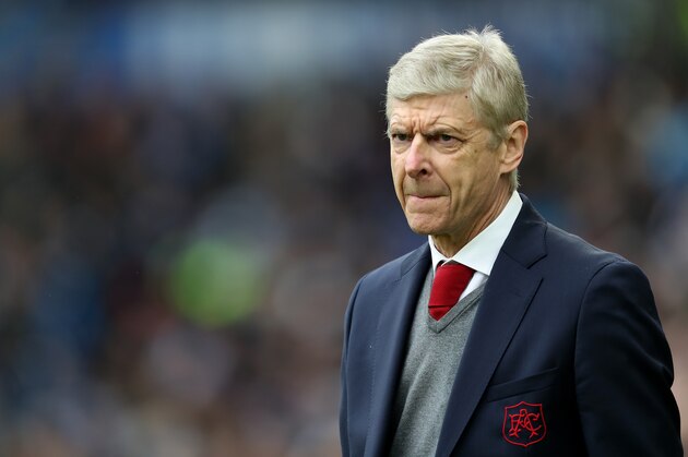 BRIGHTON, ENGLAND - MARCH 04:  Arsene Wenger, Manager of Arsenal looks on during the Premier League match between Brighton and Hove Albion and Arsenal at Amex Stadium on March 4, 2018 in Brighton, England.  (Photo by Christopher Lee/Getty Images)