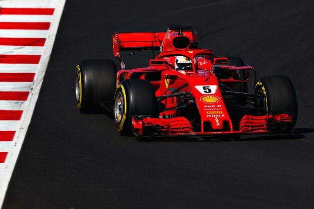 MONTMELO, SPAIN - MARCH 06:  Sebastian Vettel of Germany driving the (5) Scuderia Ferrari SF71H on track during day one of F1 Winter Testing at Circuit de Catalunya on March 6, 2018 in Montmelo, Spain.  (Photo by Dan Istitene/Getty Images)