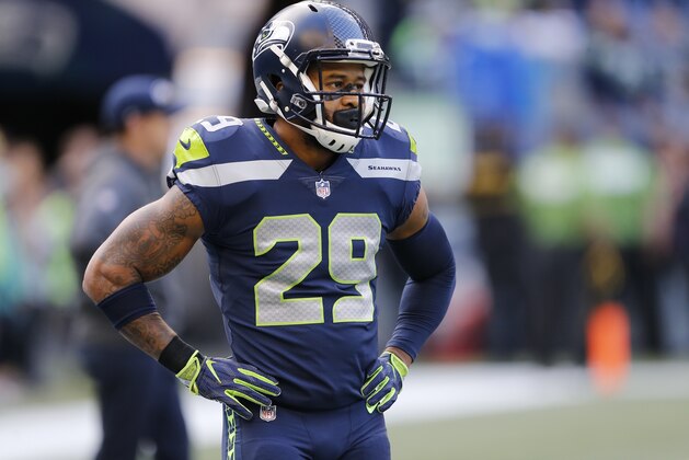 Seattle Seahawks free safety Earl Thomas stands on the field before an NFL football game against the Indianapolis Colts, Sunday, Oct. 1, 2017, in Seattle. (AP Photo/Stephen Brashear)