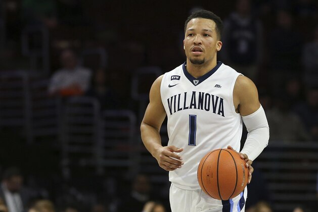 Villanova guard Jalen Brunson (1) in action against Creighton during the second half of an NCAA college basketball game in Philadelphia, Thursday, Feb. 1, 2018. Villanova defeated Creighton 98-78. (AP Photo/Rich Schultz)