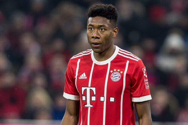 MUNICH, GERMANY - FEBRUARY 10: David Alaba of Bayern Muenchen looks on during the Bundesliga match between FC Bayern Muenchen and FC Schalke 04 at Allianz Arena on February 10, 2018 in Munich, Germany. (Photo by TF-Images/Getty Images)
