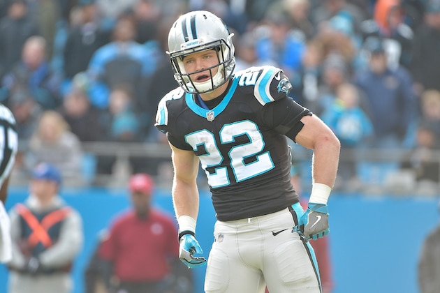 CHARLOTTE, NC - DECEMBER 17: Christian McCaffrey #22 of the Carolina Panthers during their game against the Green Bay Packers at Bank of America Stadium on December 17, 2017 in Charlotte, North Carolina. The Panthers won 31-24. (Photo by Grant Halverson/Getty Images) CHARLOTTE, NC - DECEMBER 17: Christian McCaffrey #22 of the Carolina Panthers during their game against the Green Bay Packers at Bank of America Stadium on December 17, 2017 in Charlotte, North Carolina. The Panthers won 31-24. (Photo by Grant Halverson/Getty Images)