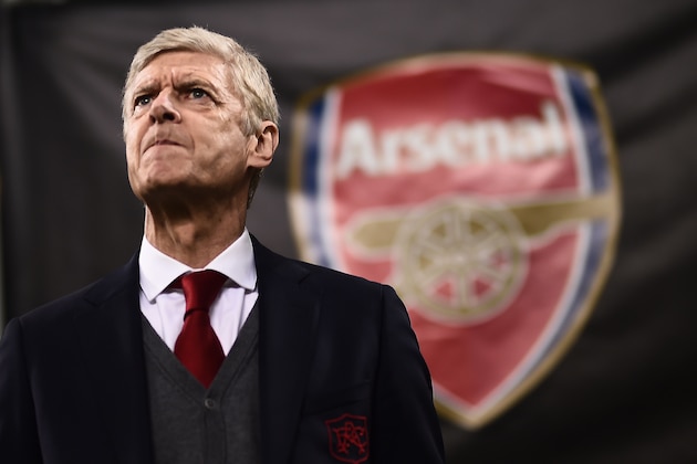 Arsenal's coach Arsene Wenger from France looks on during the UEFA Europa League round of 16 first-leg football match AC Milan Vs Arsenal at the 'San Siro Stadium' in Milan on March 8, 2018. / AFP PHOTO / MARCO BERTORELLO        (Photo credit should read MARCO BERTORELLO/AFP/Getty Images)