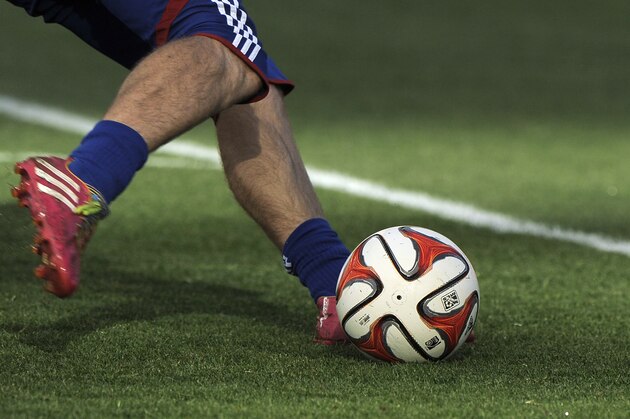 SANDY, UT - MAY 24: Generic action of a soccer ball being kicked during the game between FC Dallas and Real Salt Lake at Rio Tinto Stadium May 24, 2014 in Sandy, Utah. (Photo by Gene Sweeney Jr/Getty Images)