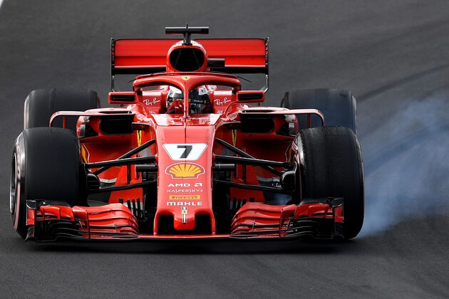 TOPSHOT - Ferrari's Finnish driver Kimi Raikkonen takes part in the tests for the new Formula One Grand Prix season at the Circuit de Catalunya in Montmelo on the outskirts of Barcelona on March 9, 2018. / AFP PHOTO / LLUIS GENE        (Photo credit should read LLUIS GENE/AFP/Getty Images)