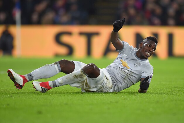 LONDON, ENGLAND - MARCH 05:  Paul Pogba of Manchester United during the Premier League match between Crystal Palace and Manchester United at Selhurst Park on March 5, 2018 in London, England.  (Photo by Tony Marshall/Getty Images)