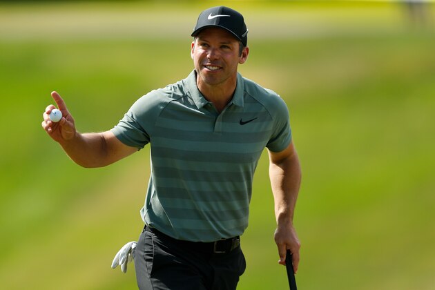 PALM HARBOR, FL - MARCH 11:  Paul Casey of England reacts after a putt on the 15th green during the final round of the Valspar Championship at Innisbrook Resort Copperhead Course on March 11, 2018 in Palm Harbor, Florida.  (Photo by Michael Reaves/Getty Images)