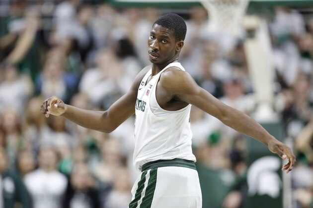 EAST LANSING, MI - FEBRUARY 20: Jaren Jackson Jr. #2 of the Michigan State Spartans during a game against the Illinois Fighting Illini at Breslin Center on February 20, 2018 in East Lansing, Michigan. (Photo by Rey Del Rio/Getty Images)