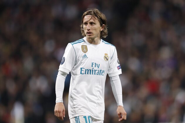Luka Modric of Real Madrid during the UEFA Champions League round of 16 match between Real Madrid and Paris Saint-Germain at the Santiago Bernabeu stadium on February 14, 2018 in Madrid, Spain(Photo by VI Images via Getty Images)