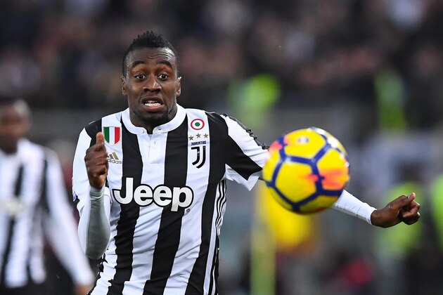 Juventus' Blaise Matuidi vies for the ball during the Italian Serie A soccer match between Lazio and Juventus at the Olympic stadium in Rome, Saturday, March 3, 2018. (Alessandro Di Meo/ANSA via AP)