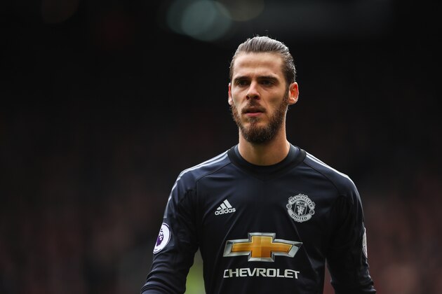 MANCHESTER, ENGLAND - MARCH 10: David de Gea of Manchester United during the Premier League match between Manchester United and Liverpool at Old Trafford on March 10, 2018 in Manchester, England. (Photo by Robbie Jay Barratt - AMA/Getty Images) MANCHESTER, ENGLAND - MARCH 10: David de Gea of Manchester United during the Premier League match between Manchester United and Liverpool at Old Trafford on March 10, 2018 in Manchester, England. (Photo by Robbie Jay Barratt - AMA/Getty Images)
