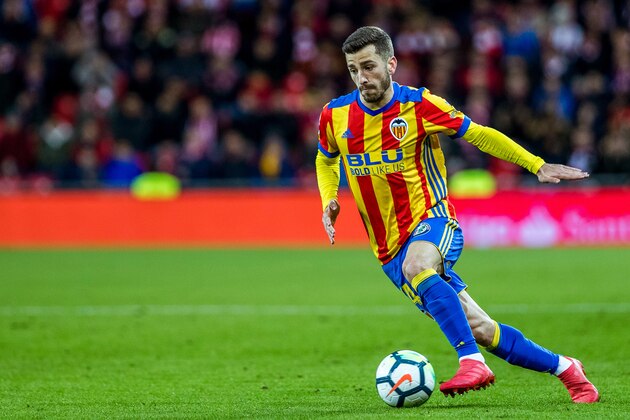 BILBAO, SPAIN - FEBRUARY 28: Jose Gaya of Valencia CF  during the La Liga Santander  match between Athletic de Bilbao v Valencia at the Estadio San Mames on February 28, 2018 in Bilbao Spain (Photo by David S. Bustamante/Soccrates /Getty Images)
