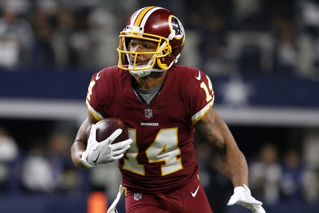 Washington Redskins wide receiver Ryan Grant (14) finds running room during an NFL football game against the Dallas Cowboys on Thursday, Nov. 30, 2017, in Arlington, Texas. (AP Photo/Michael Ainsworth)