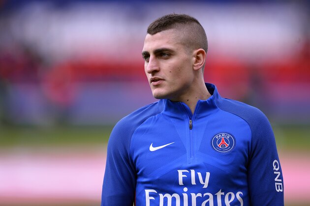 PARIS, FRANCE - MARCH 10:  Marco Verratti of Paris Saint-Germain reacts during warmup before the Ligue 1 match between Paris Saint Germain and Metz at Parc des Princes on March 10, 2018 in Paris, .  (Photo by Aurelien Meunier/Getty Images)