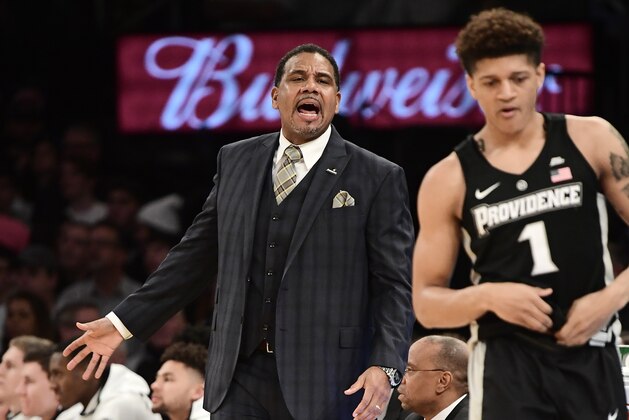 NEW YORK, NY - MARCH 10:  Head coach Ed Cooley of the Providence Friars in action against the Villanova Wildcats during the championship game of the Big East Basketball Tournament at Madison Square Garden on March 10, 2018 in New York City.  (Photo by Steven Ryan/Getty Images)