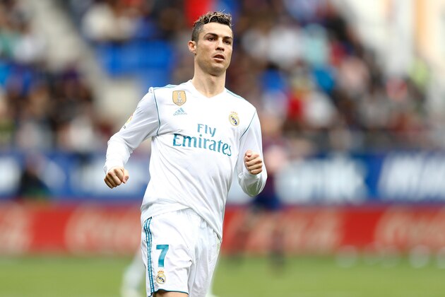 EIBAR, SPAIN - MARCH 10: Cristiano Ronaldo of Real Madrid during the La Liga Santander  match between Eibar v Real Madrid at the Estadio Municipal de Ipurua on March 10, 2018 in Eibar Spain (Photo by David S. Bustamante/Soccrates/Getty Images)