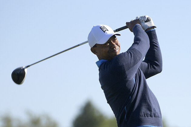 Tiger Woods tees off on the 16th hole during the first round of the Arnold Palmer Invitational golf tournament Thursday, March 15, 2018, in Orlando, Fla. (AP Photo/Phelan M. Ebenhack)