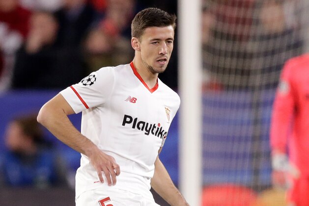 SEVILLA, SPAIN - FEBRUARY 21: Clement Lenglet of Sevilla FC  during the UEFA Champions League  match between Sevilla v Manchester United at the Estadio Ramon Sanchez Pizjuan on February 21, 2018 in Sevilla Spain (Photo by Jeroen Meuwsen/Soccrates/Getty Images)