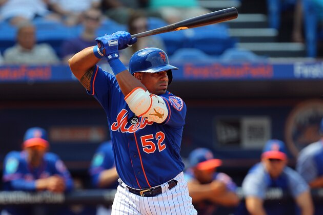 PORT ST. LUCIE, FL - MARCH 06: Yoenis Cespedes #52 of the New York Mets in action during a spring training game against the Houston Astros at First Data Field on March 6, 2018 in Port St. Lucie, Florida. The Mets defeated the Astros 9-5. (Photo by Rich Schultz/Getty Images)